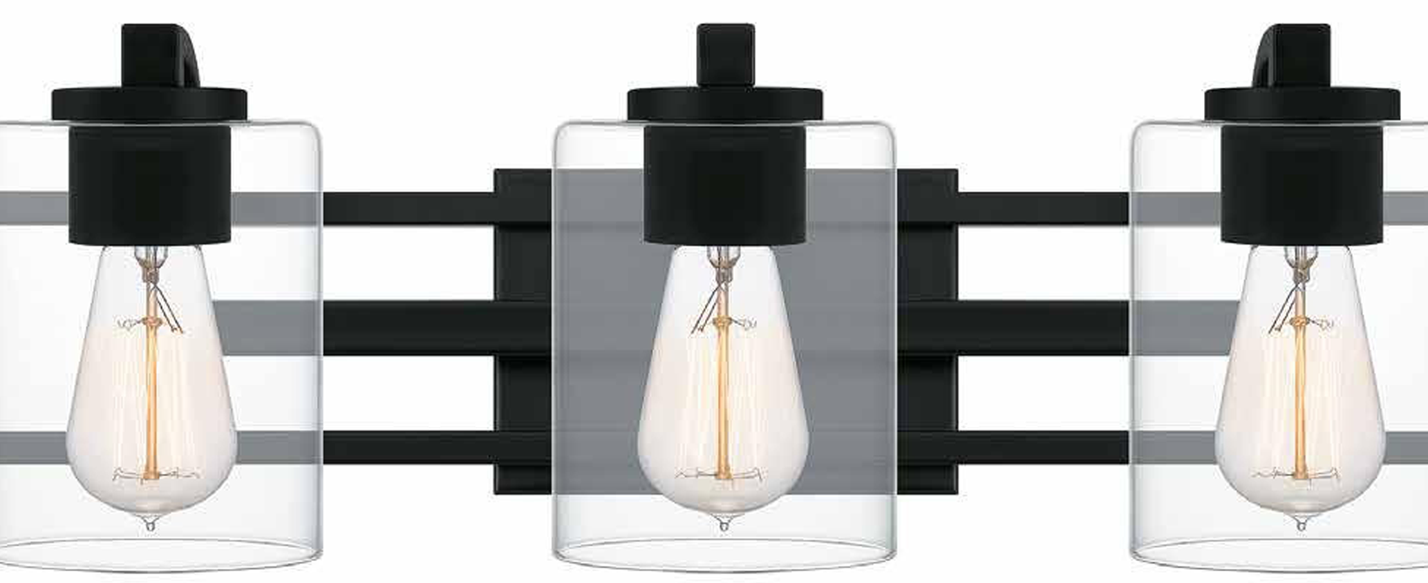 Modern black bath vanity light fixture